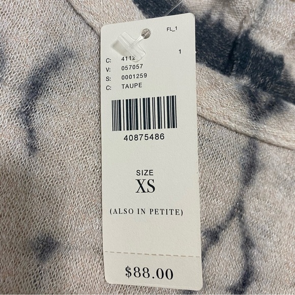 NWT Cirana Sleeveless Sweater Top Sz XS Taupe / Black Anthropologie - Picture 11 of 14